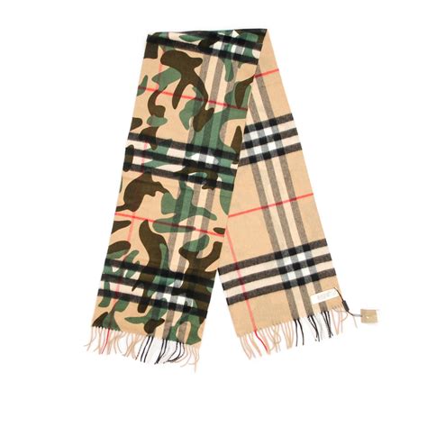 old logo burberry scarf|Burberry camouflage scarf.